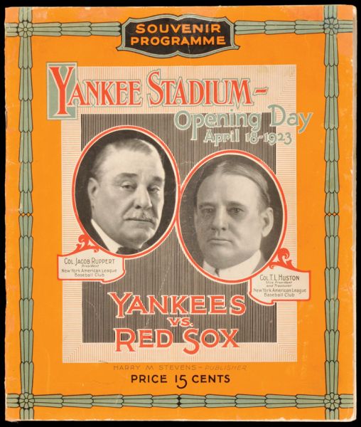 1923 New York Yankees Opening Day